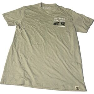 Here For A Good Time Relaxed‎ Fit T-Shirt Men's Size M Green Tee Free Planet